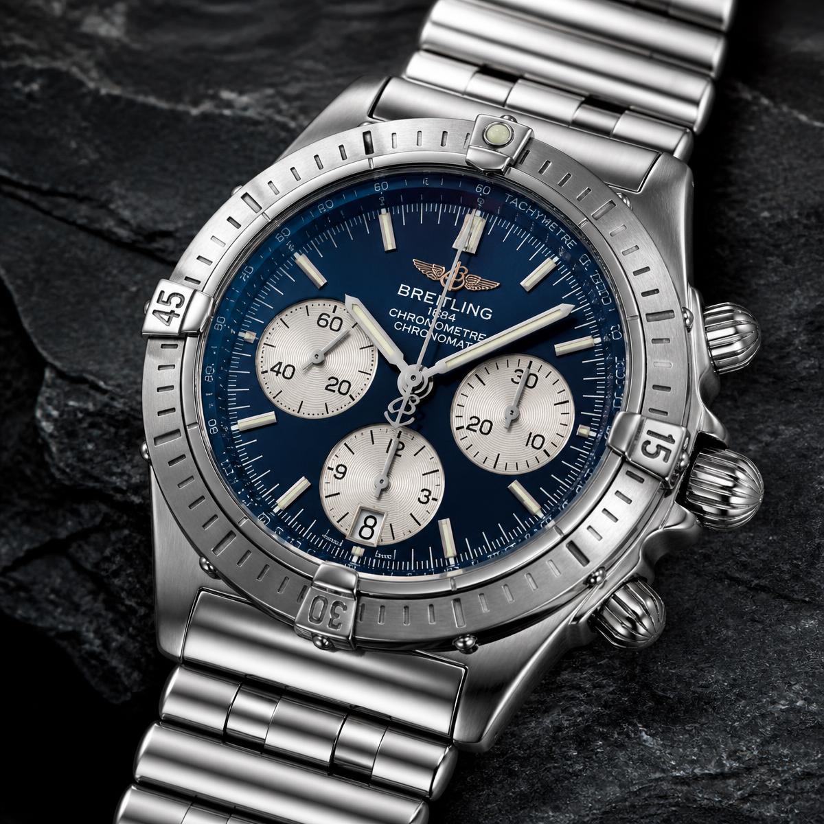 Breitling Chronomat B01 42 AB0134101 — Green with rouleaux bracelet
