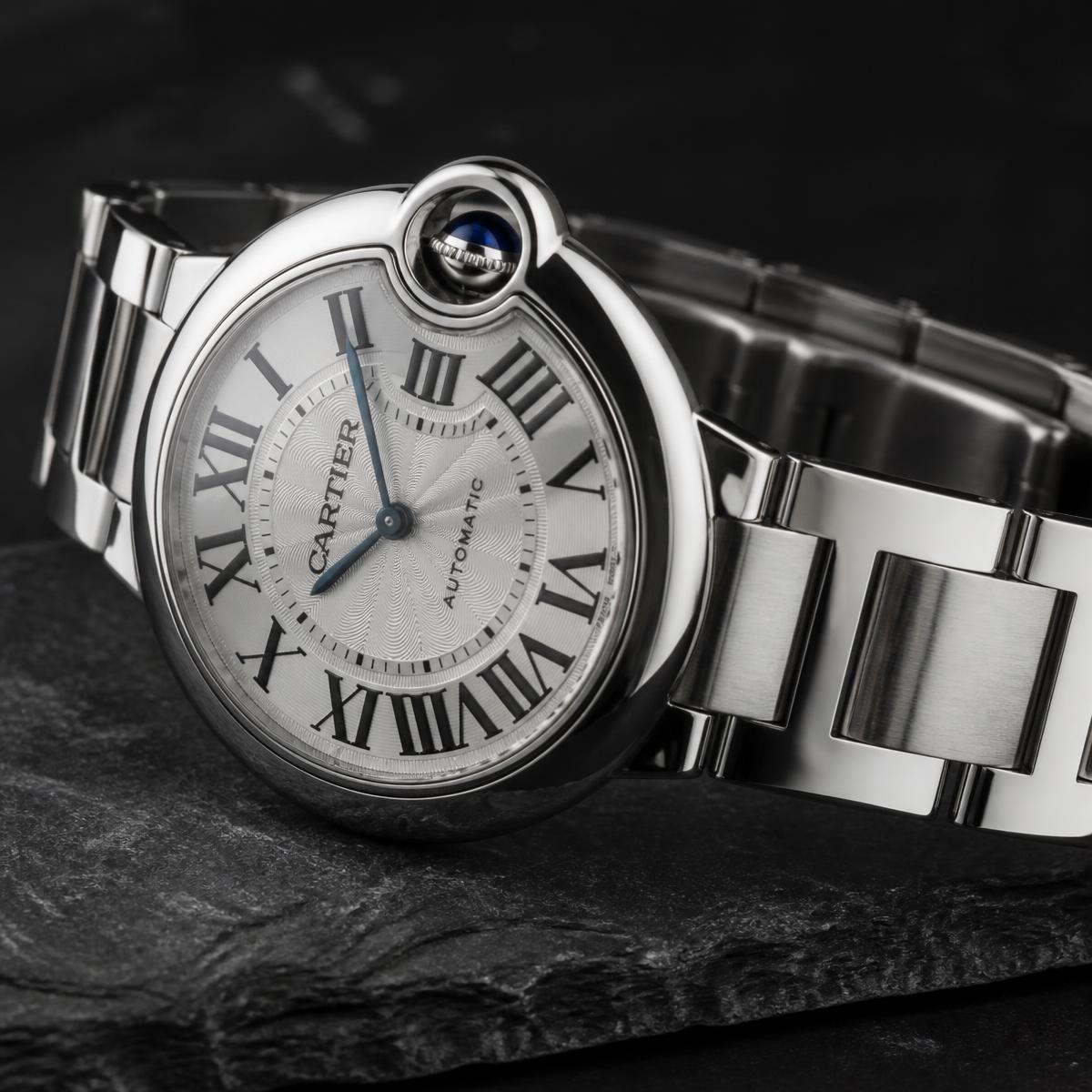 Cartier Ballon Bleu de Cartier 36 mm WSBB0048 — Silvered flinqué with Roman numerals