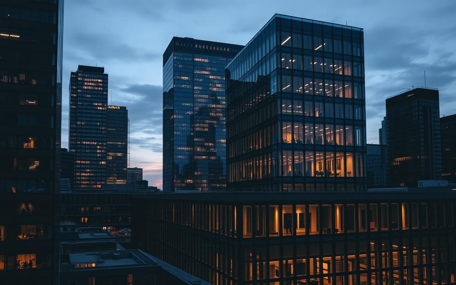 Weymont Watches office at Amsterdam Zuidas at dusk
