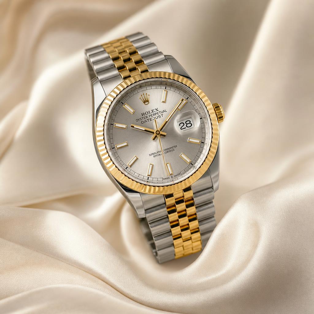 Rolex Datejust 36 126234 — Silver sunray with index hour markers