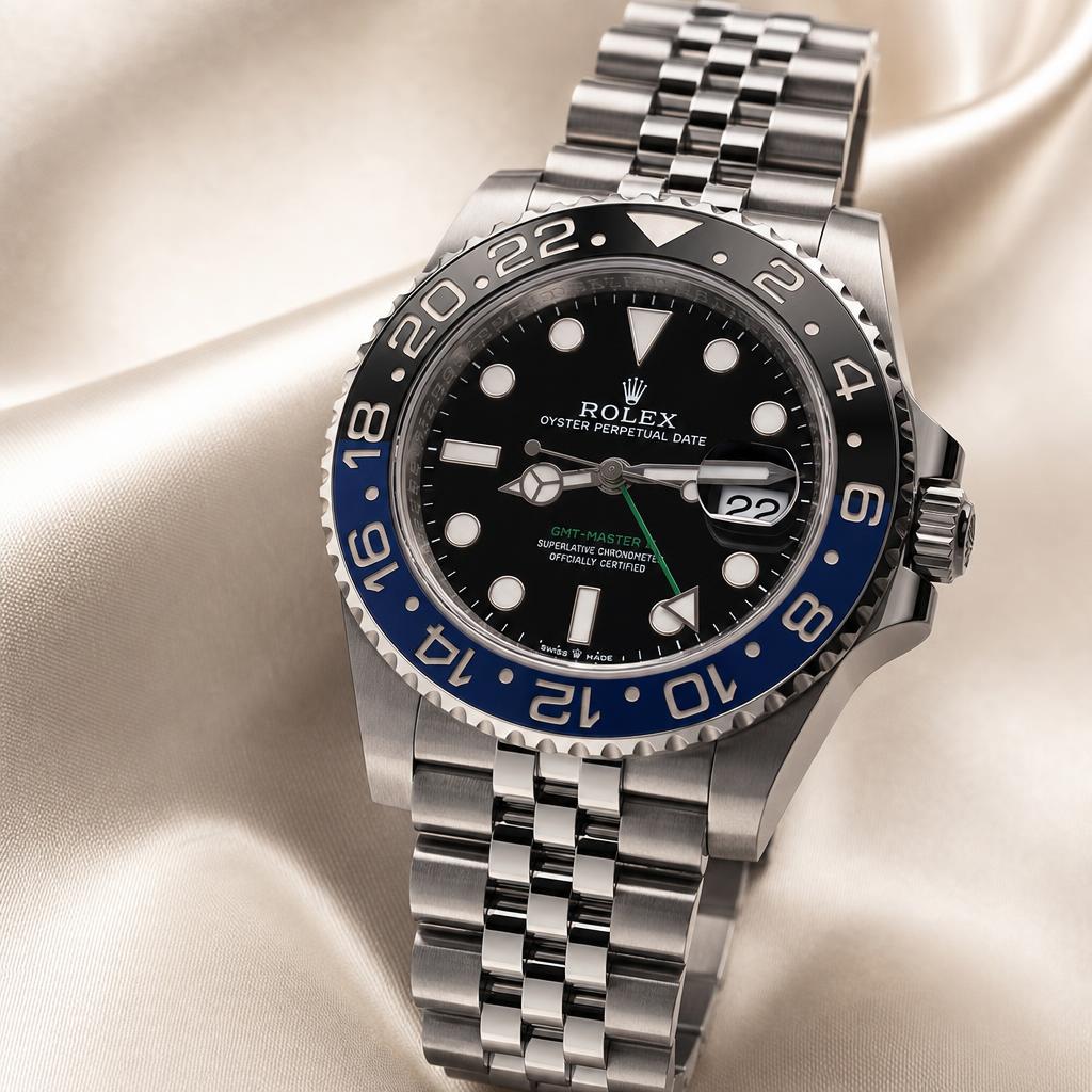 Rolex GMT-Master II 126710BLNR — Black, Chromalight display