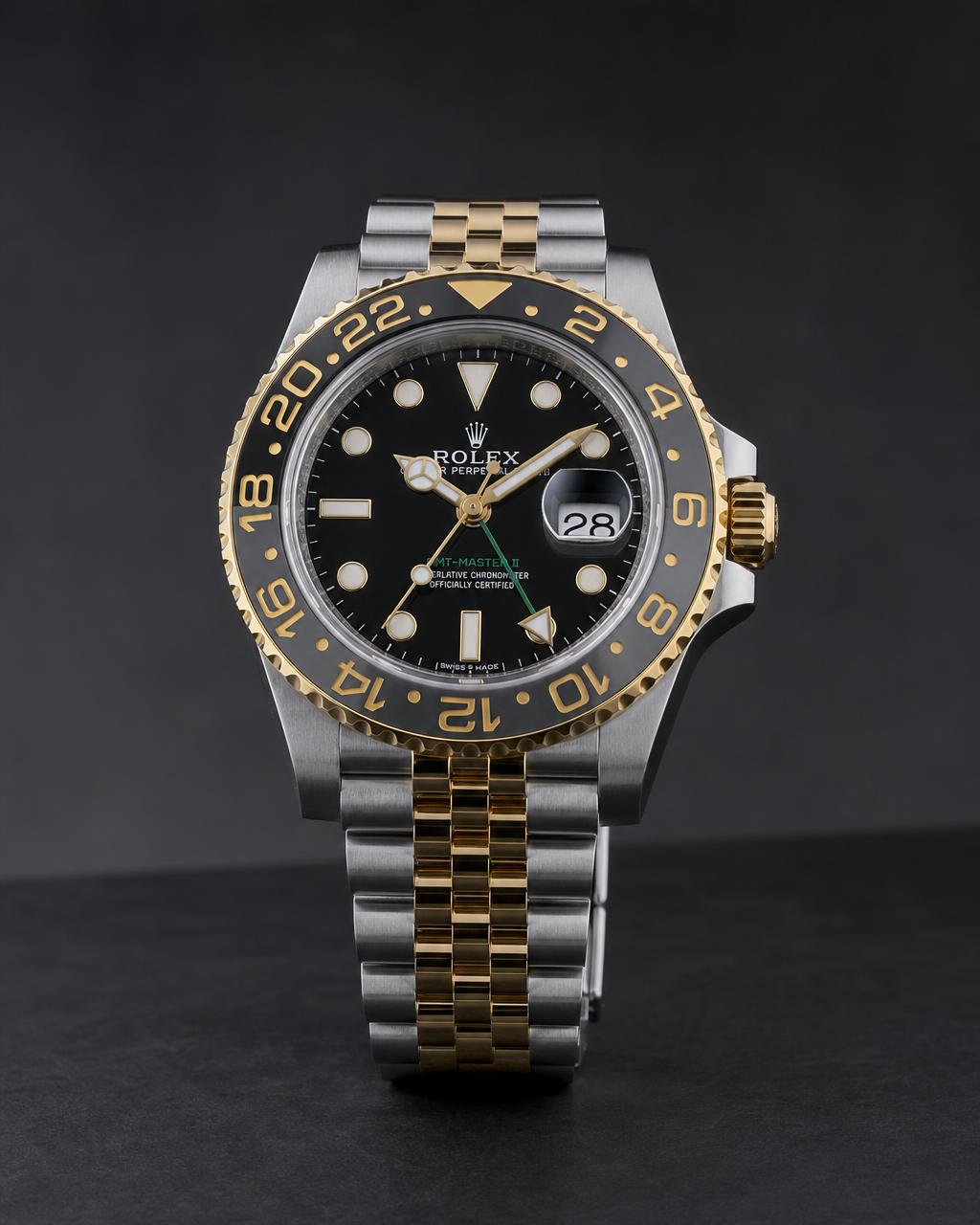 Rolex GMT-Master II 126713GRNR — Black, Chromalight display