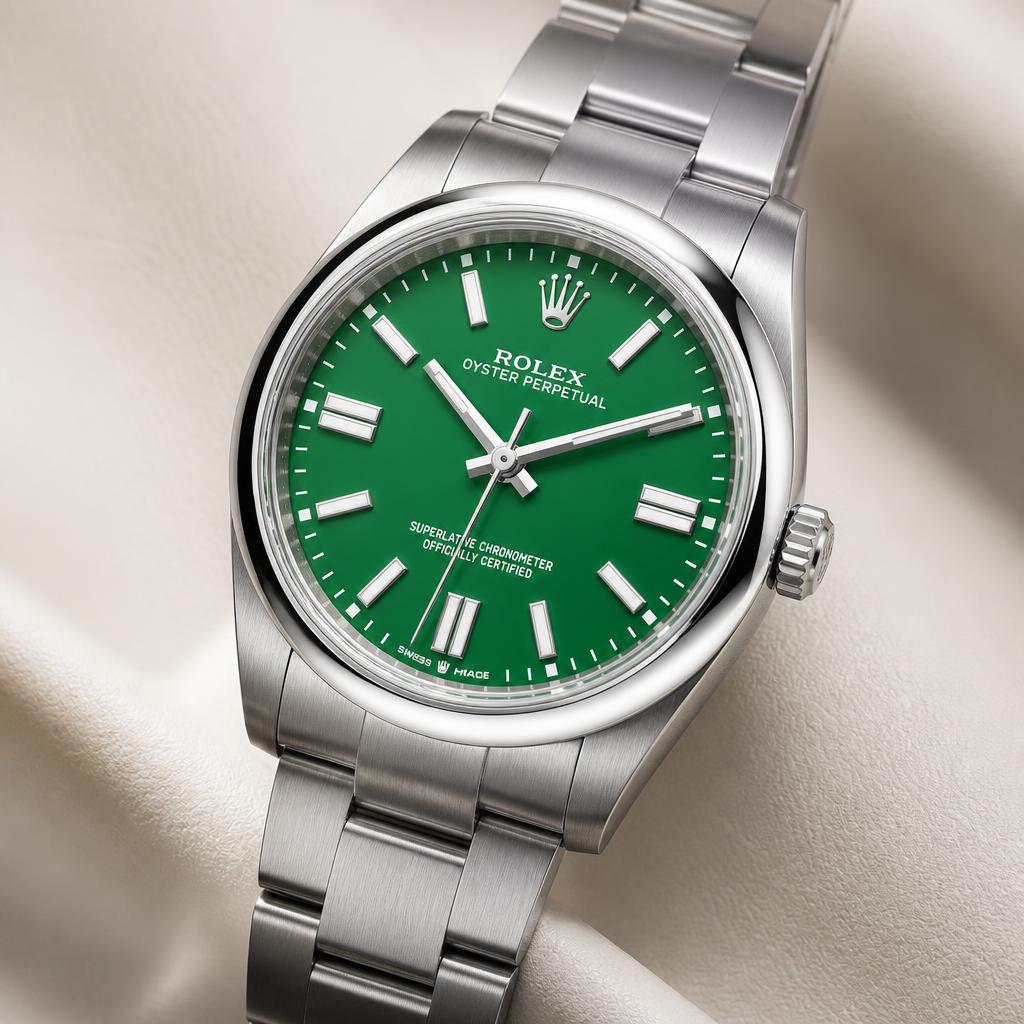Rolex Oyster Perpetual 41 124300 — Green lacquer