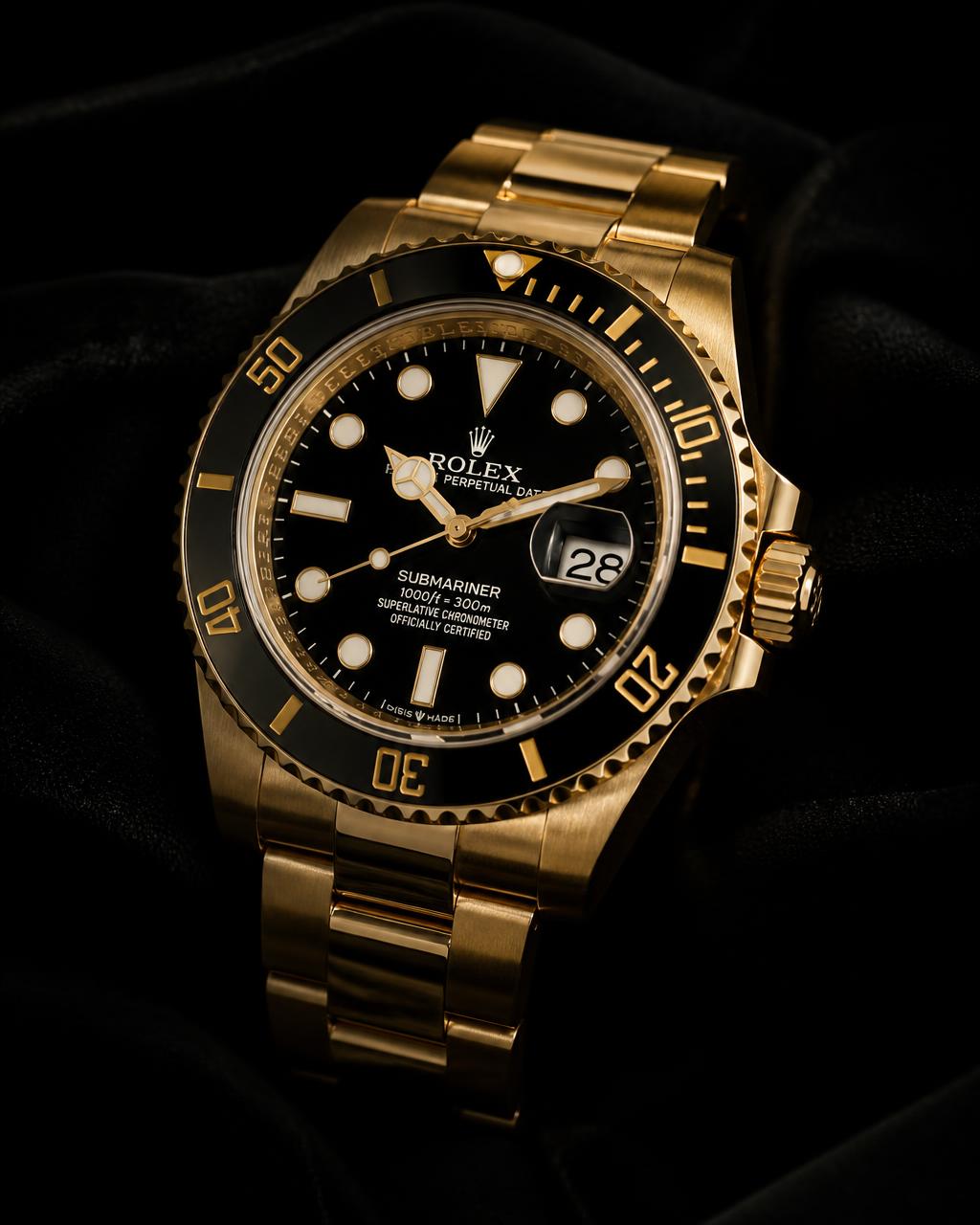 Rolex Submariner Date 126618LN — Black lacquer, Chromalight display